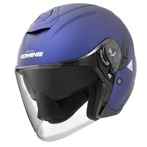 コミネ(KOMINE) バイク用HK-172 FL コンポジット FRP ジェットヘルメット Mat Metal Blue L